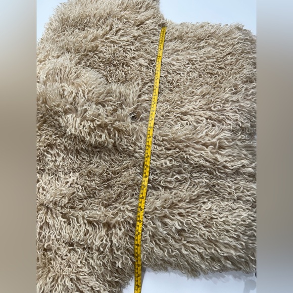 Free People Stargazer Ivory Faux Fur Oversized Jacket Curly Teddy Coat Sz S NWT - Picture 6 of 15